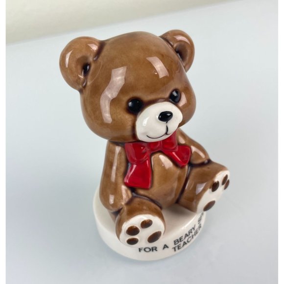Norcrest Japan 1985 HB699 For A Bear Special Teacher Planter Pencil Holder Gift - Picture 9 of 9